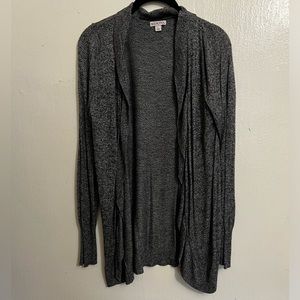 Women’s black and gray long sleeve merona cardigan size large